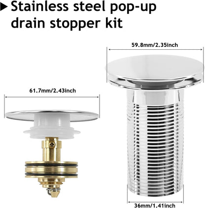 🚰 Bathroom Sink Drain Kit with Flexible Anti-Odor P-Trap