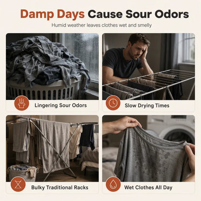 📢📢49% OFF !! ⏰Portable Clothes Dryer: Rapid Heat, Silent Night Drying, Foldable, Travel-Friendly, 4-Step Setup
