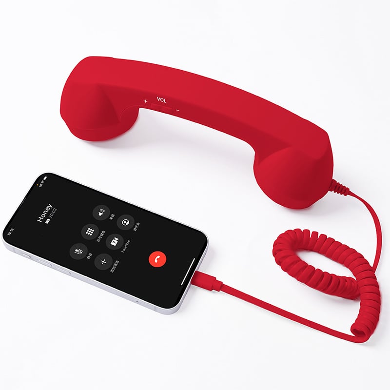 🤣 50% OFF! ✨ Retro Vintage Telephone Handset – Plug & Play Type-C Connection, HD Speaker & 1m Extension Cable – Up to 99% Less Radiation for Long Calls 📞