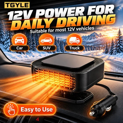 🌟✨ Portable Car Heater Defroster with 360-Degree Rotating Base