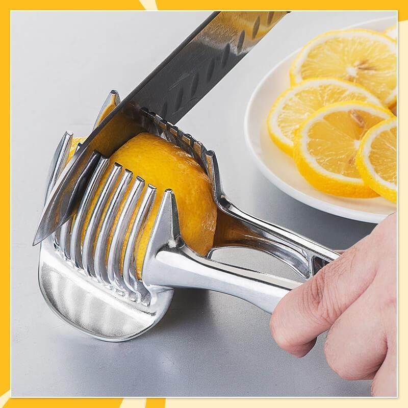 Creative Kitchen Slice Cutting Tool, Food‑Grade Aluminum Alloy Hand‑Held Slicer, Quick Slicing Holder