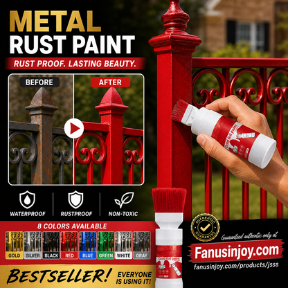 ⏳🔥LIMITED-TIME 50% OFF! ⏰✨🏠Water-Based Metallic Silver Paint with Built-in Brush💥👍
