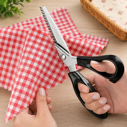 StainlessSteel Pinking Shears -Sharp Zig Zag FabricScissors