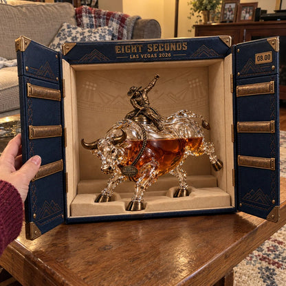 🤠 Eight Seconds Bull Rider Whiskey Decanter — Las Vegas 2026 Limited Custom Edition