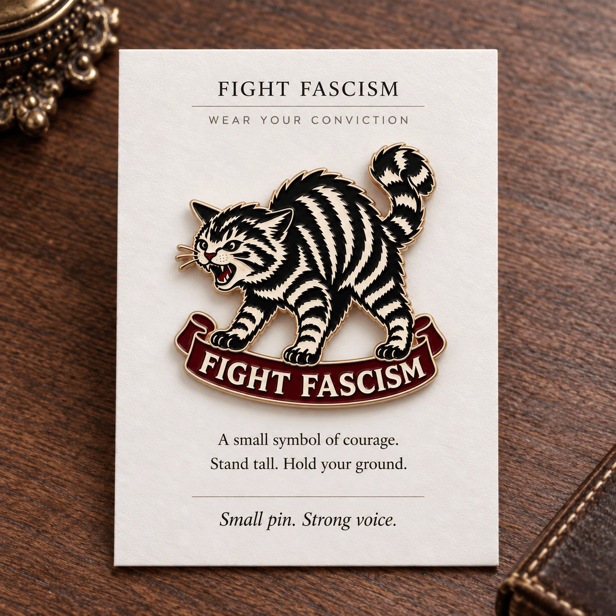 🔥Hot Sale🔥 - Fight Fascism Cat Pin