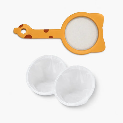 Fine Mesh Strainer for Coffee, Tea & Flour（1 Filter Kit + 3 Replacement Filters）