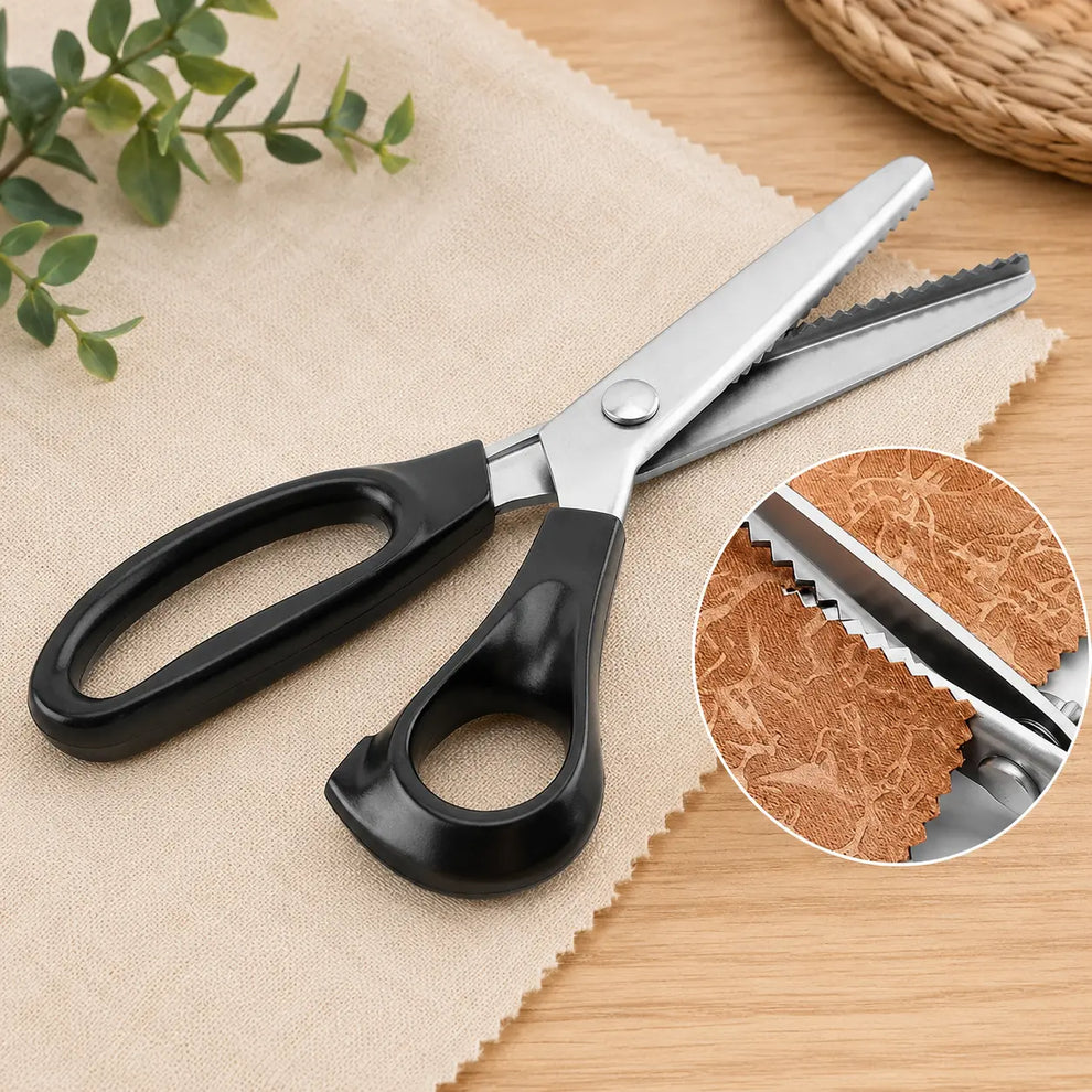 StainlessSteel Pinking Shears -Sharp Zig Zag FabricScissors
