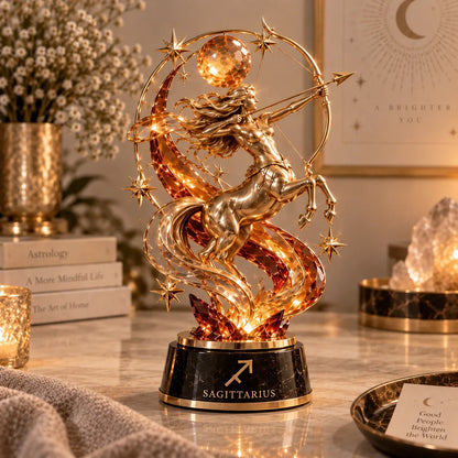🔥HOT SALE🔥 49% OFF – 🌙 Celestial Zodiac Sculpture | 12 Jewel-Like Zodiac Designs with Golden Details ✨