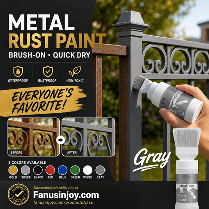 ⏳🔥LIMITED-TIME 50% OFF! ⏰✨🏠Water-Based Metallic Silver Paint with Built-in Brush💥👍