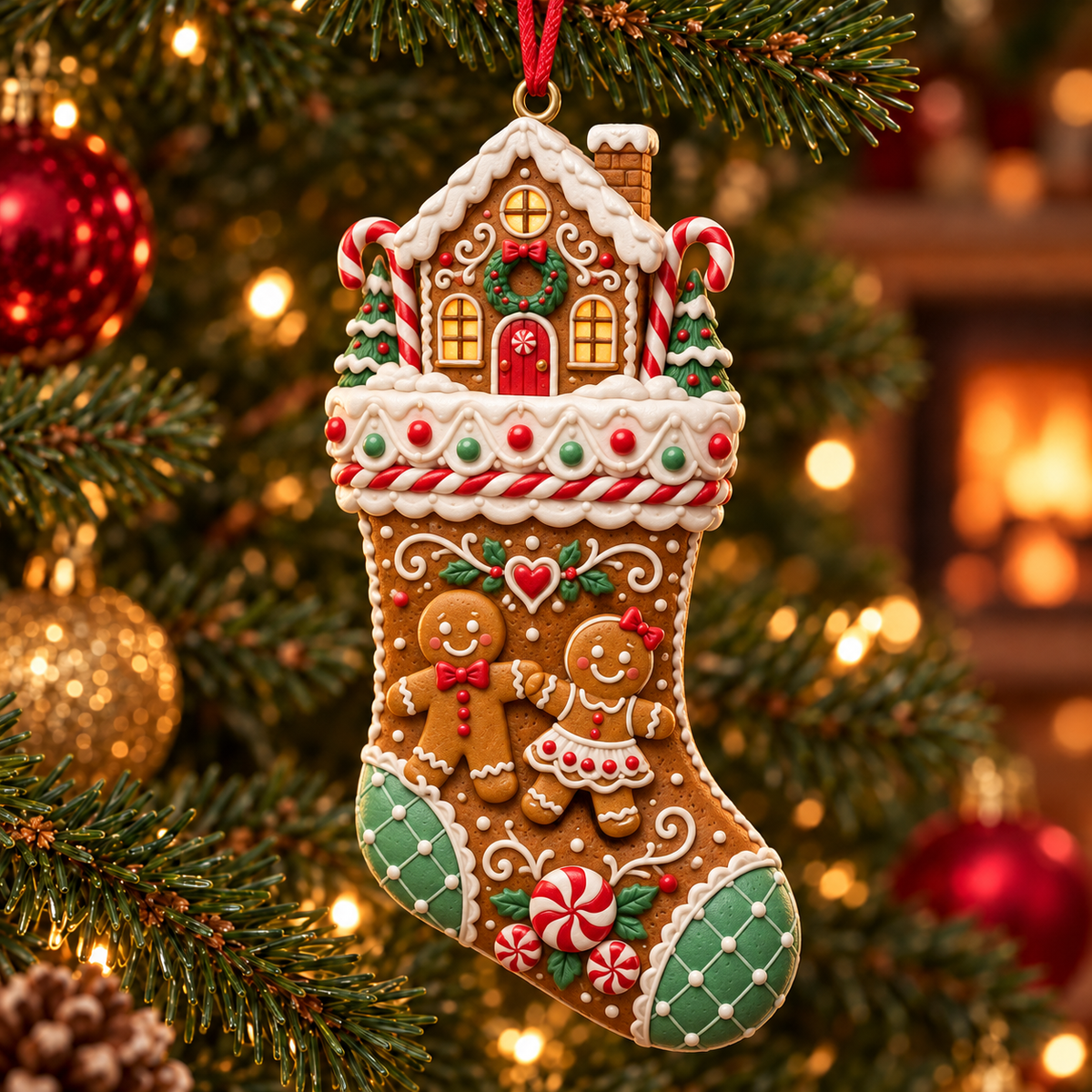 2026 Christmas Storybook Stocking Ornaments – 6-Piece Vintage  Holiday Collection