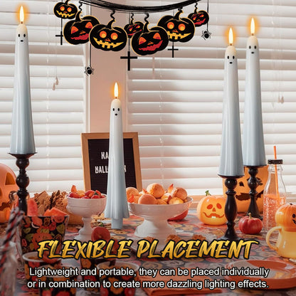 Remote controlled ghost light with 3D flaming wick