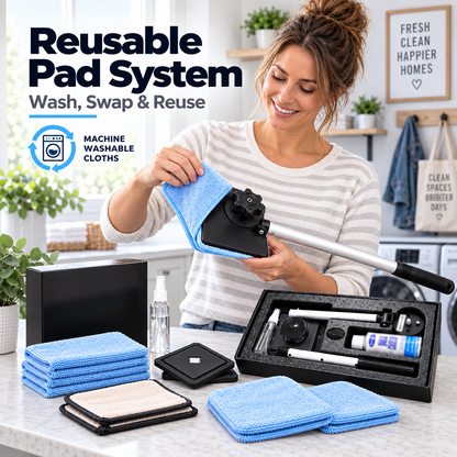 Dual Magnetic CarWindshield Cleaner | Streak-Free Auto Glass Cleaning Kit