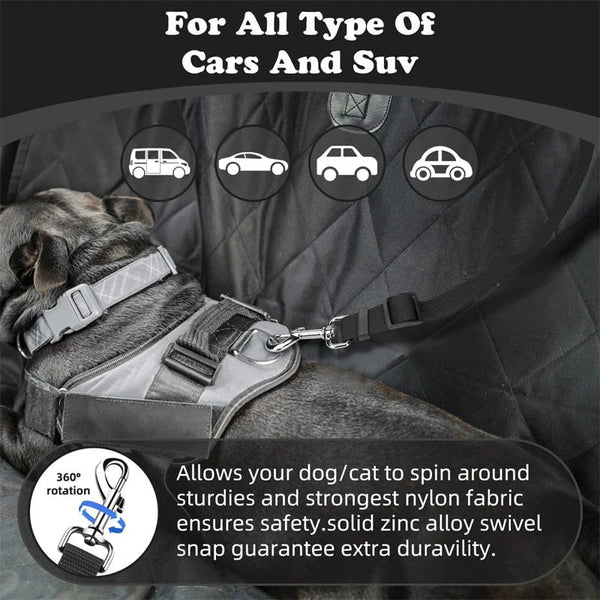 2-in-1 Dog Car Seat Belt& Walking Leash