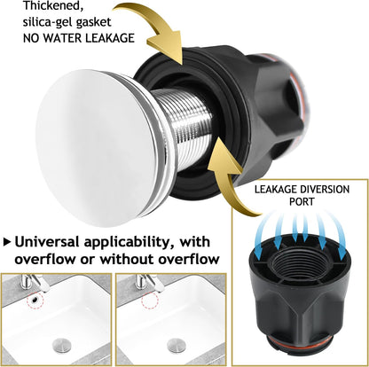 🚰 Bathroom Sink Drain Kit with Flexible Anti-Odor P-Trap