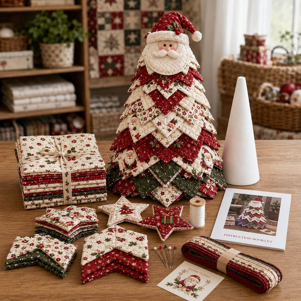 🔥Last Day 50% OFF ✨DIY Quilted Santa Christmas Tree Kit