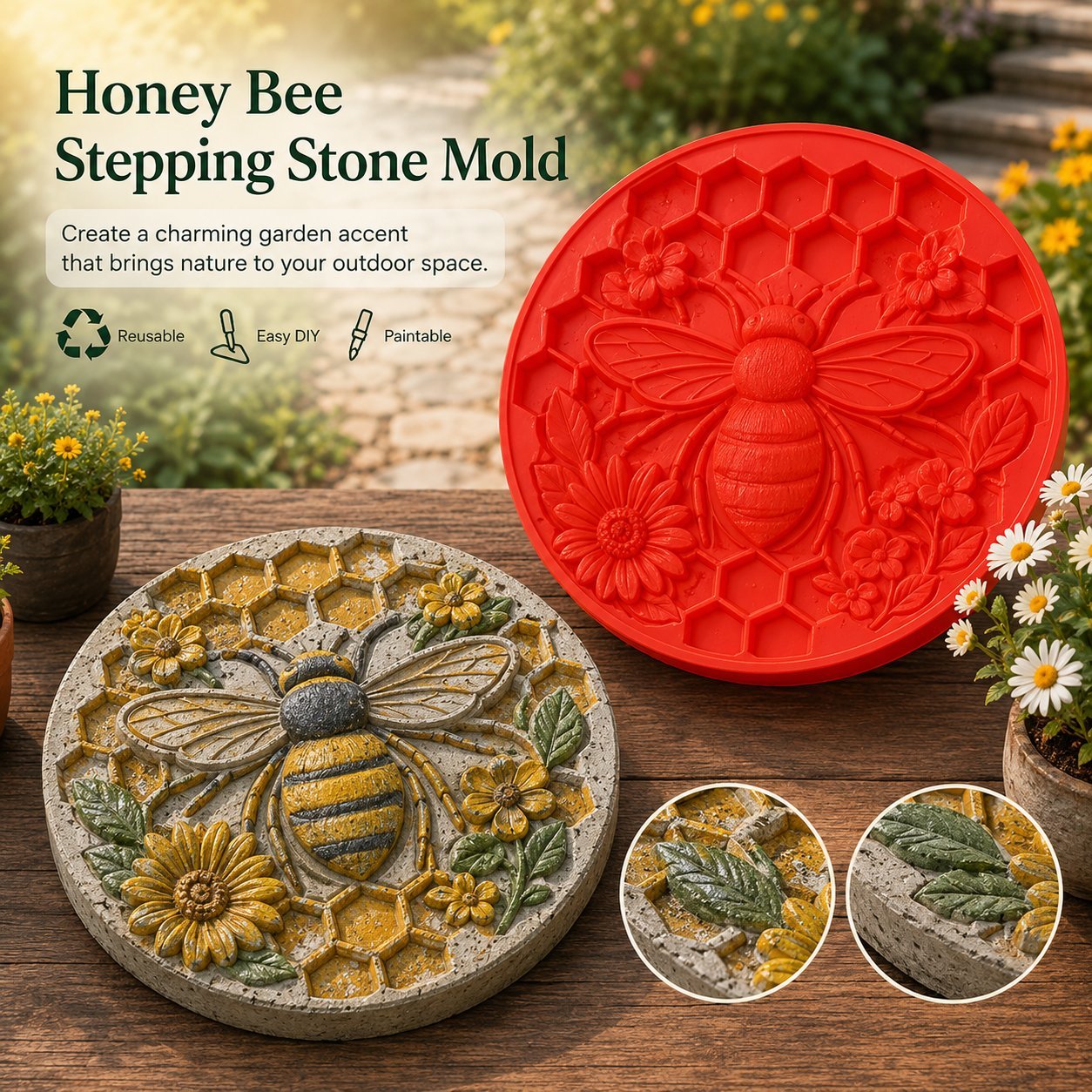 💥 LAST DAY 50% OFF - 🌻 Reusable Garden Art Mold – Make Your Garden Truly One of a Kind