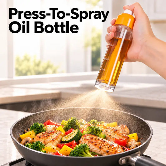 Refillable Olive Oil Sprayer Bottle – Fine Mist Oil Mister for Air Fryer & BBQ