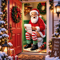 🚽Funny Santa Bathroom Door Cover
