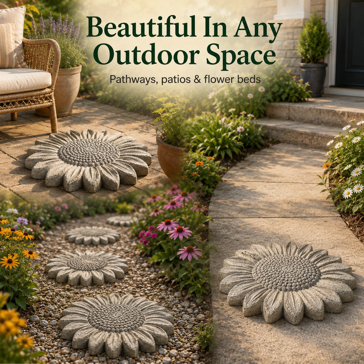 💥 LAST DAY 49% OFF🌻 Reusable Sunflower Stepping Stone Mold