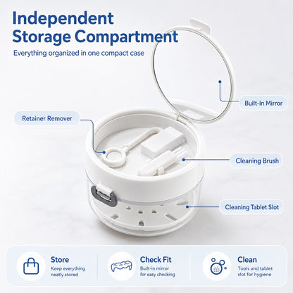 🦷✨3-in-1 Retainer Cleaning & Storage Case