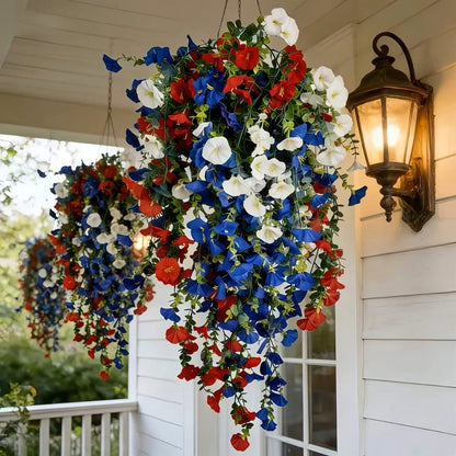 ✨Celebrate America’s 250th Anniversary with Patriotic Hanging Flower Baskets