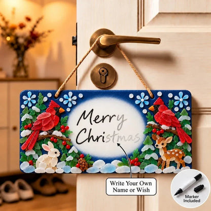 ⏳ Last Day 46% OFF – 🎄 Beginner-Friendly DIY Sea Glass Christmas Hanging Sign Kit | 8 Festive Designs with Handwritten Personalization ✍️