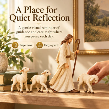 ✝️ Good Shepherd & Lamb Sculpture Collection | Faith-Inspired Home Décor