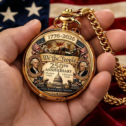 America 250th Anniversary Commemorative Pocket Watch — 1776-2026