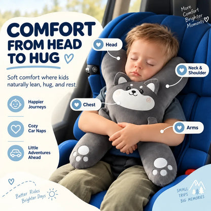 🧸 Kids Car Sleep Buddy – Full-Body Travel Pillow for Cozy Road-Trip Naps