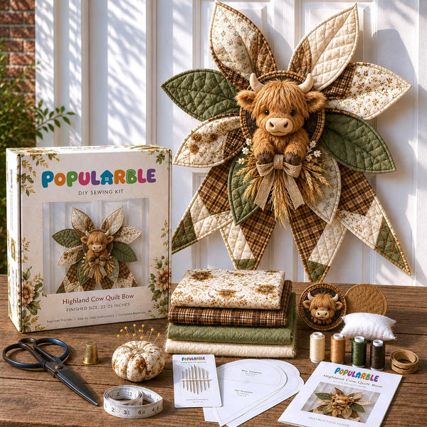 🔥✨Large Patchwork Bow Sewing Kit (Beginner-Friendly)