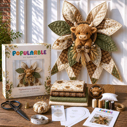 🔥✨Large Patchwork Bow Sewing Kit (Beginner-Friendly)