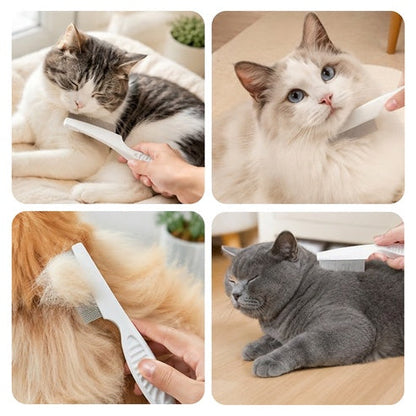 2 Pack Pet Grooming Comb Set For Small Dogs And Cats Flea And Lice Remova