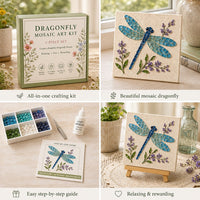 (Free Wooden Stand Included）-Dragonfly