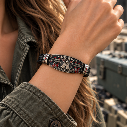 🇺🇸 100% Handmade DD-214 Veteran Honor Bracelet – A Meaningful Tribute to Military Service & Sacrifice 🎖️