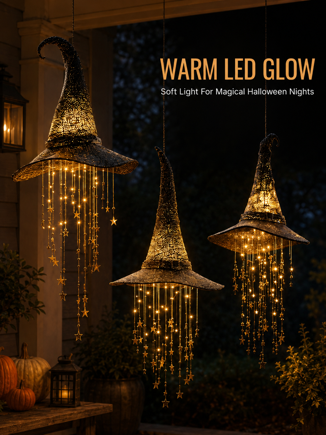 ✨ 50% OFF TODAY 🎃 Lighted Witch Hat Hanging Chime