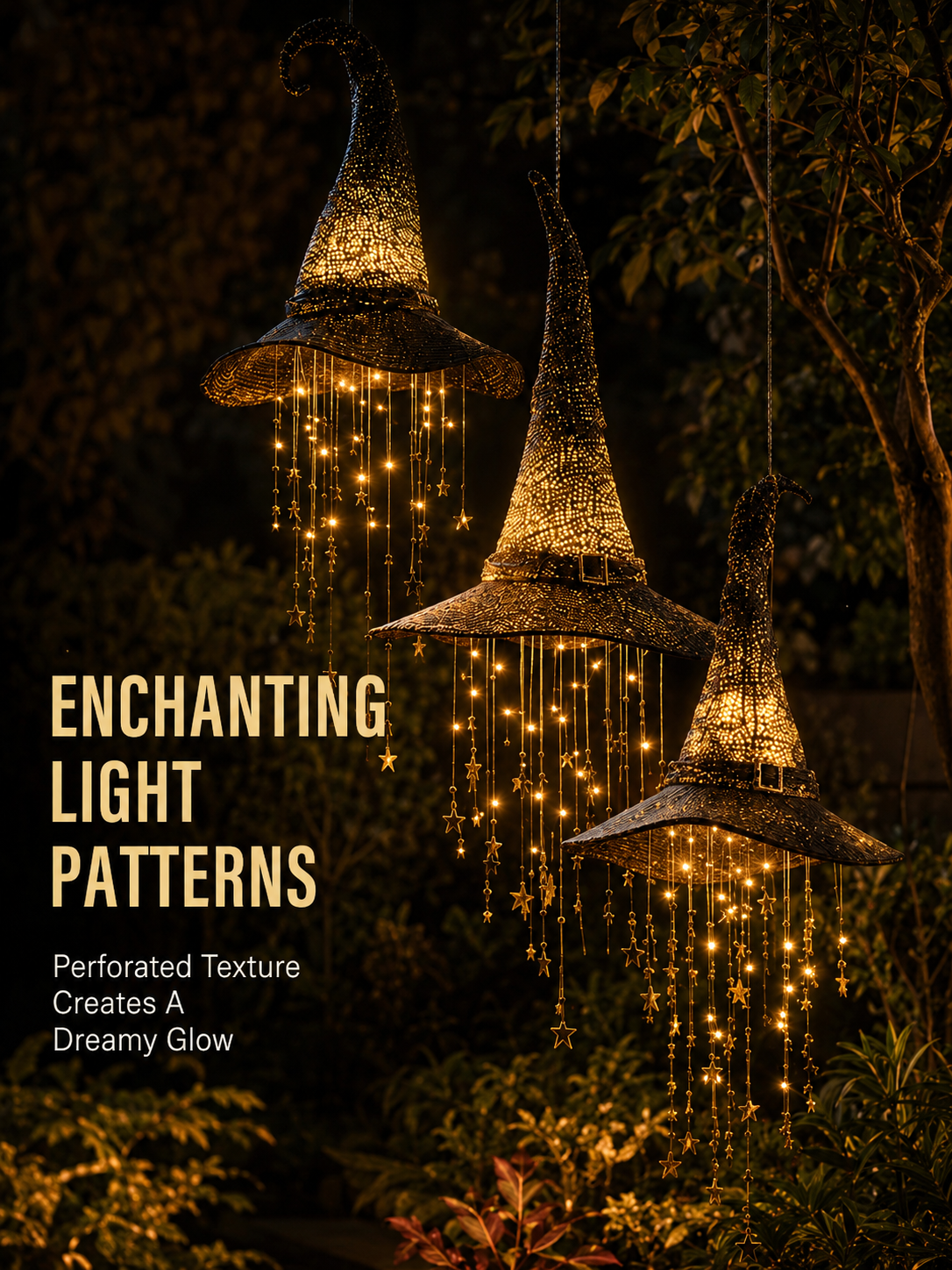 ✨ 50% OFF TODAY 🎃 Lighted Witch Hat Hanging Chime