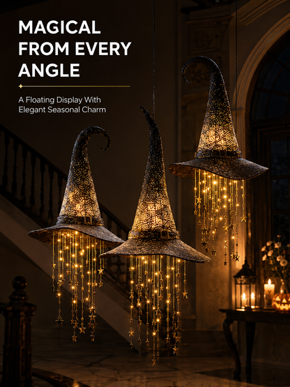 ✨ 50% OFF TODAY 🎃 Lighted Witch Hat Hanging Chime