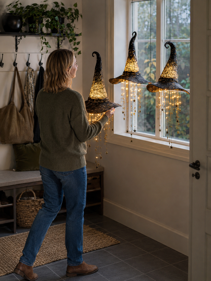 ✨ 50% OFF TODAY 🎃 Lighted Witch Hat Hanging Chime