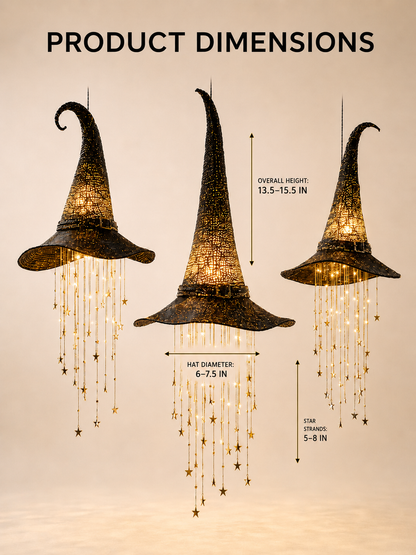 ✨ 50% OFF TODAY 🎃 Lighted Witch Hat Hanging Chime