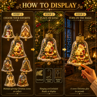 🔥Limited time 48% OFF -✨🎄 Glowing Christmas Story Ornament – Light-Up Mini Holiday Scene