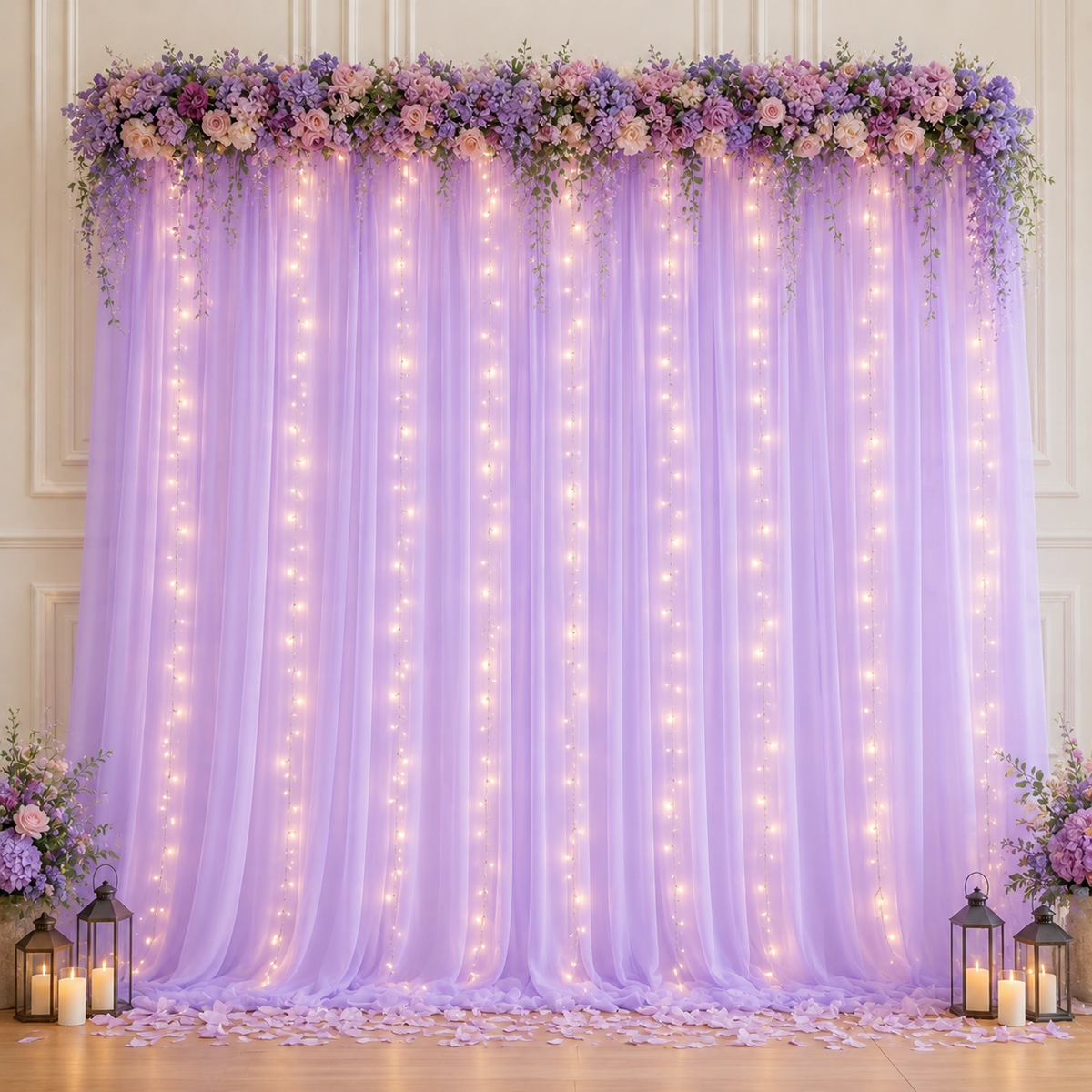 Dreamy Tulle Curtain Lights Set