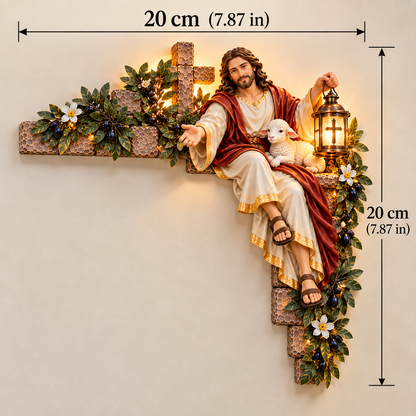 ✝️✨ Jesus at the Doorway – Faith-Inspired Corner Decor Collection