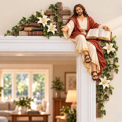 ✝️✨ Jesus at the Doorway – Faith-Inspired Corner Decor Collection