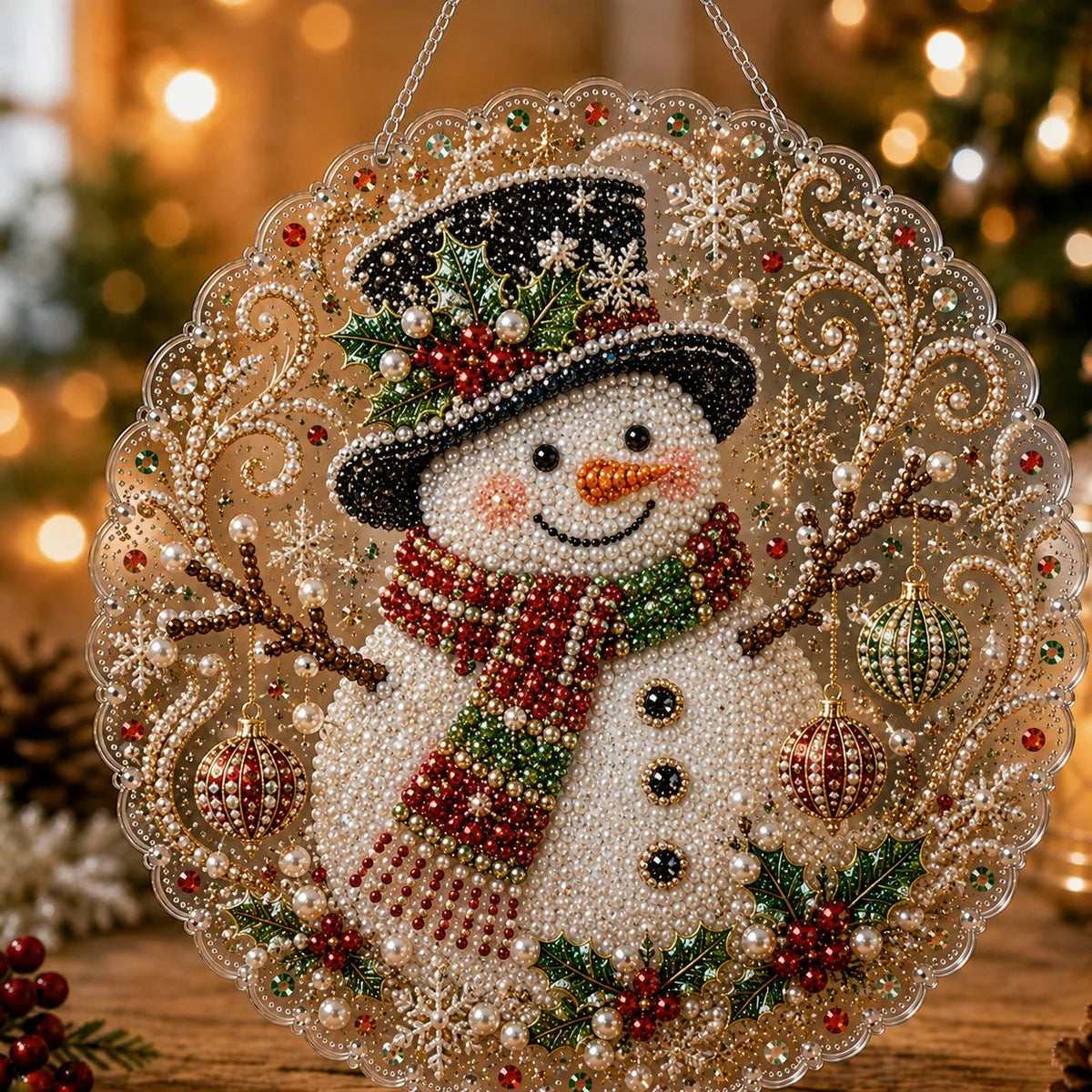 Christmas Pearl Diamond Art Suncatcher Kit