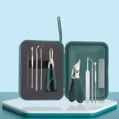 ✂️✨ Eagle Beak Wide Jaw Nail Clippers Set | Anti-Splash 25° Slanted Blade for Thick & Ingrown Toenails | Ultra-Sharp Stainless Steel Manicure & Pedicure Tool
