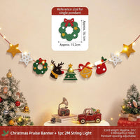 Festive Ode Garland with String Lights