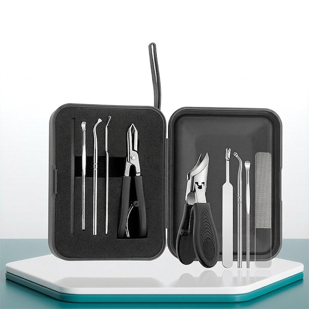 ✂️✨ Eagle Beak Wide Jaw Nail Clippers Set | Anti-Splash 25° Slanted Blade for Thick & Ingrown Toenails | Ultra-Sharp Stainless Steel Manicure & Pedicure Tool