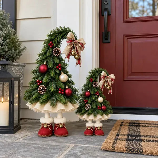 Whimsical Christmas Elf Tree Topper with Red Boots – Bring Holiday Magic Home