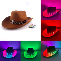 Brown Cowboy Hat – RGB Remote