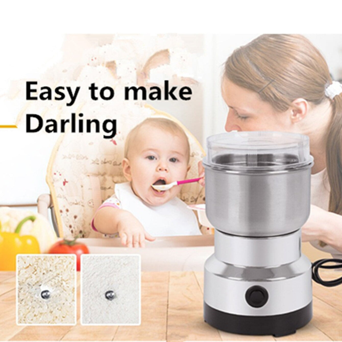 🔥HOT SALE SAVE 50%-💥 High-Speed Stainless Steel Grain Grinder